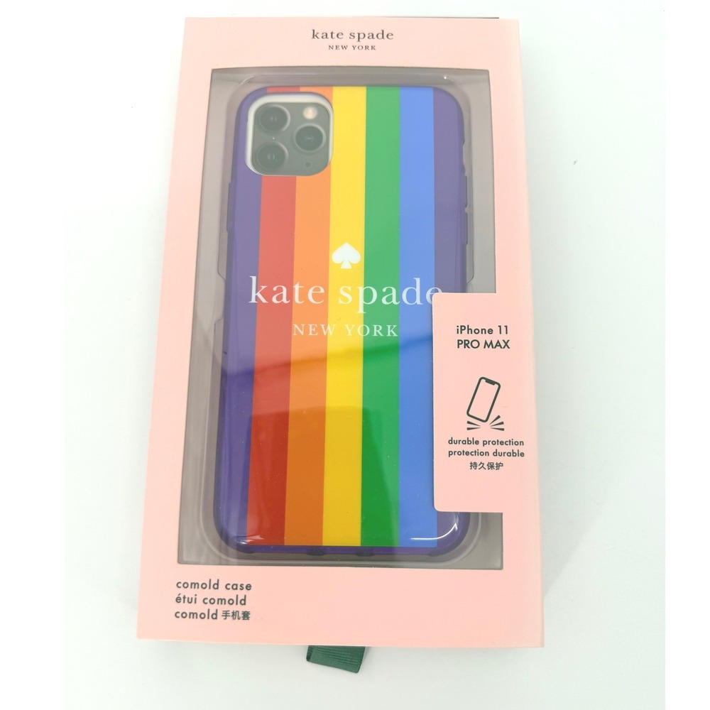 Kate Spade iPhone 11 Pro Max Case Rainbow Spectrum Logo‎ NEW